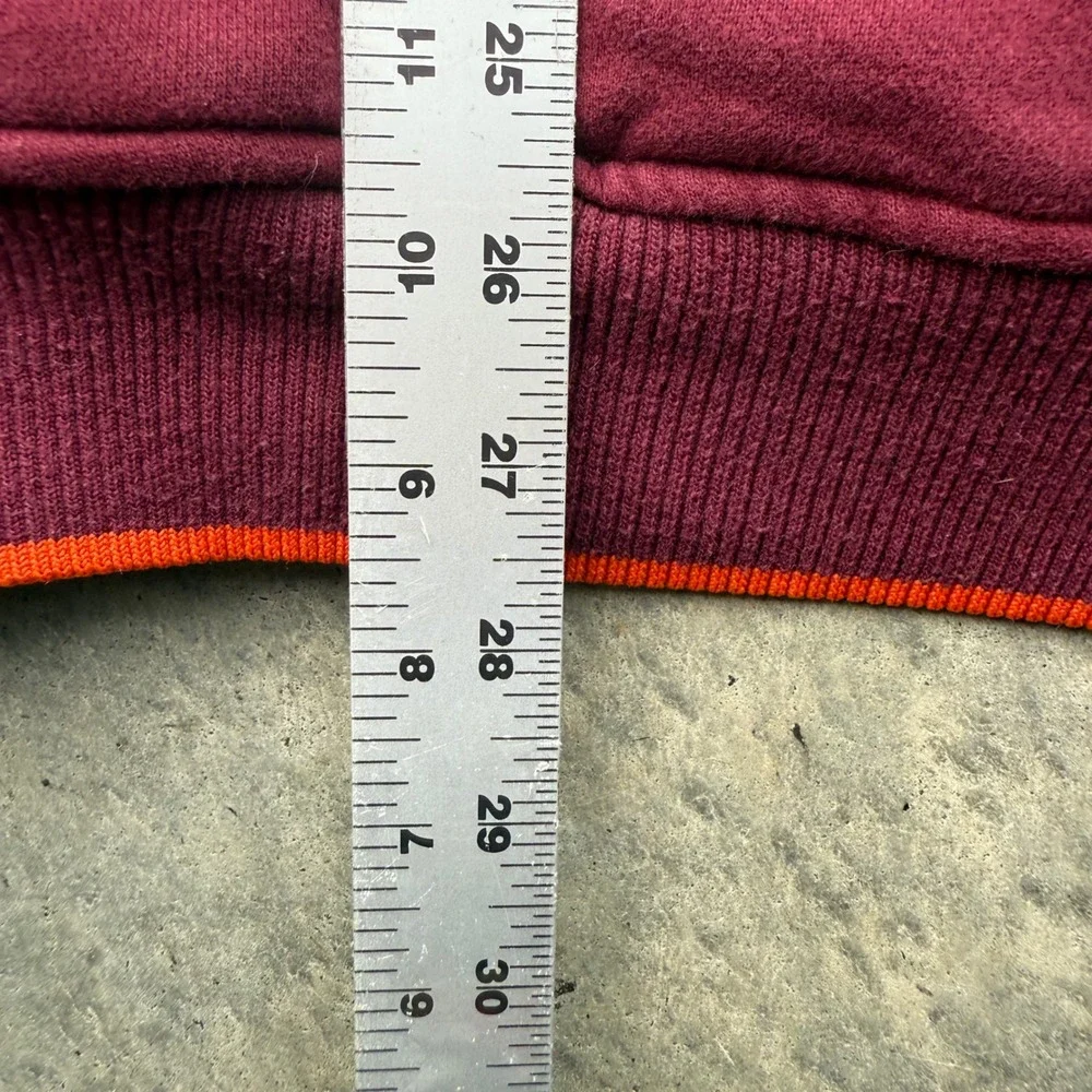 Nike Team Virginia Tech Hokies Quarter Zip Vintage Maroon Orange Mens Medium